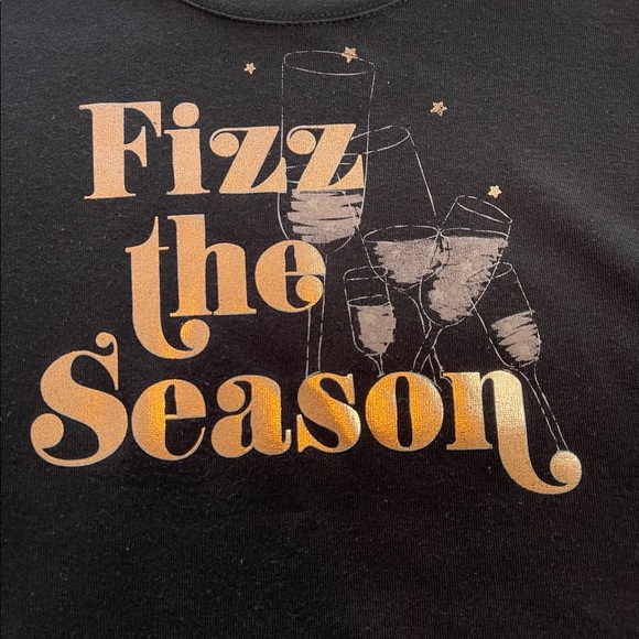 HP! BP. Fizz The Season Raw Hem Sweatshirt Women’s Size Medium - Picture 6 of 11